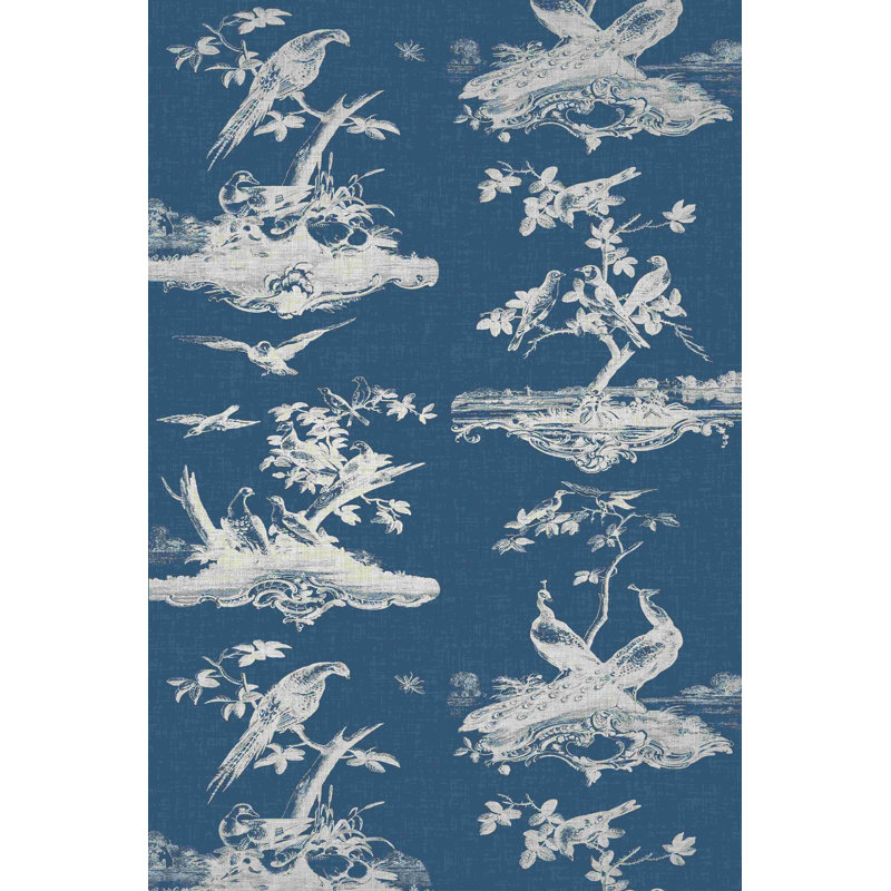 Toile indigo, H 12 po x l 8 po