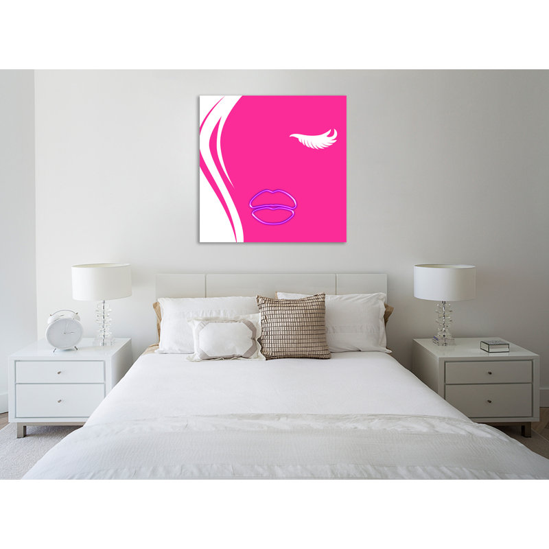 «Pink Face», toile tendue par Jace Gray, H 18 po x l 18 po x P 1,5 po