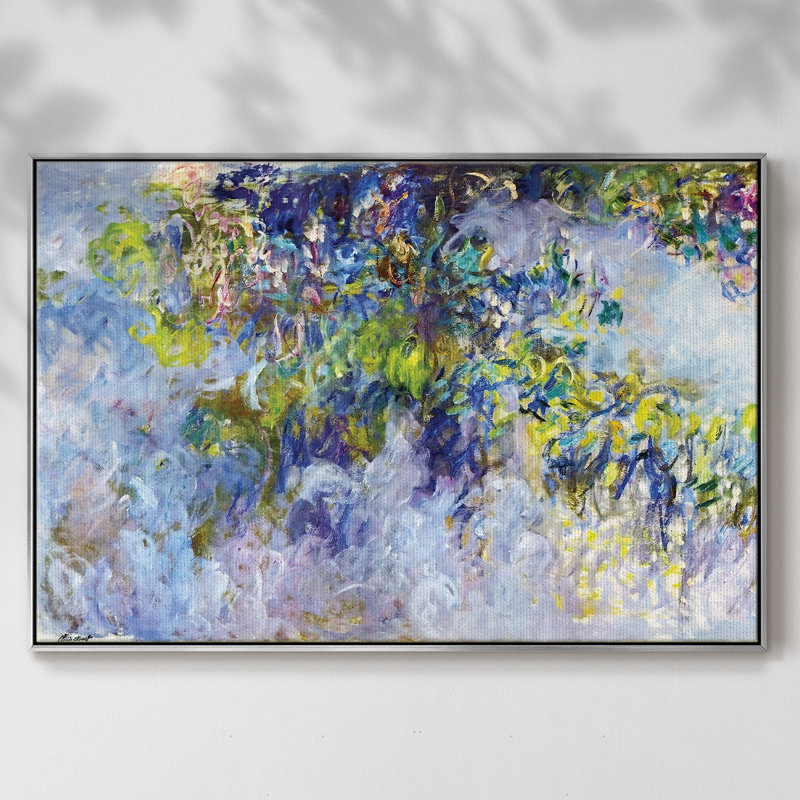 Wisteria, 1919, reproduction d'art sur toile, H 27 po x l 41 po x P 2 po, Argent