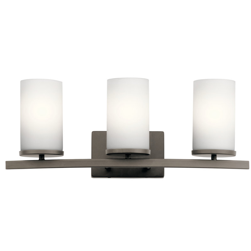 Éclairage pour salle de bain 3 lumières Crosby, Bronze vieilli