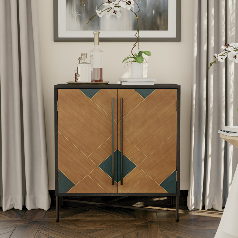 Armoire de rangement moderne avec motif géométrique