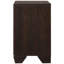 Table de chevet foncé 2, de forme rectangulaire pour la chambre à coucher, cadre et cuivres amplement essentiels en cuivre foncé, attrait naturel