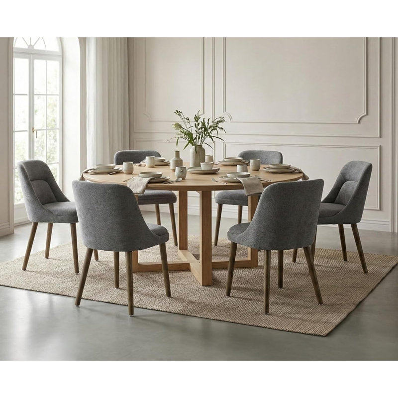 49.5cm H Upholstered Upholstered Back Accent, Grey, Grey