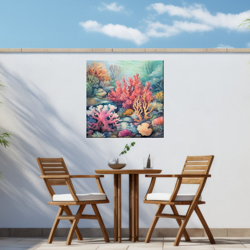 Art sur toile corail brillant n ° 1 extérieur
