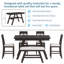 Ensemble de table de salle à manger à hauteur de comptoir en bois 6 pièces avec tablette de rangement, ensemble de table de cuisine avec banc et 4 chaises de style rustique TopMAX, espresso + coussin beige (ancien sku: SH000257AAP)-1749765298