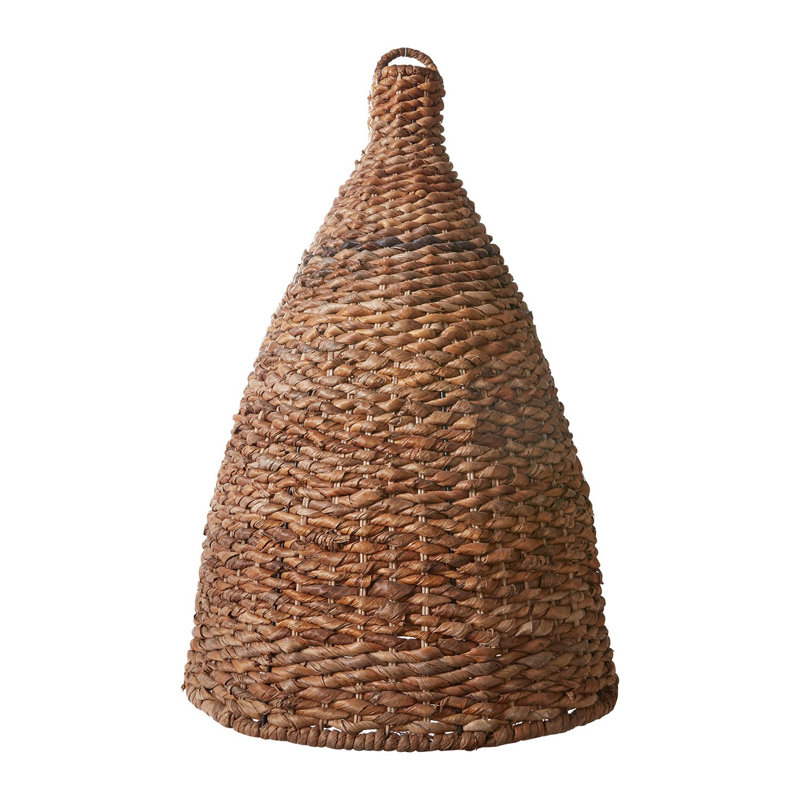 Cloche en rotin (à visser) en brun, H 37,5 po x l 24,25 po x P 24,25 po