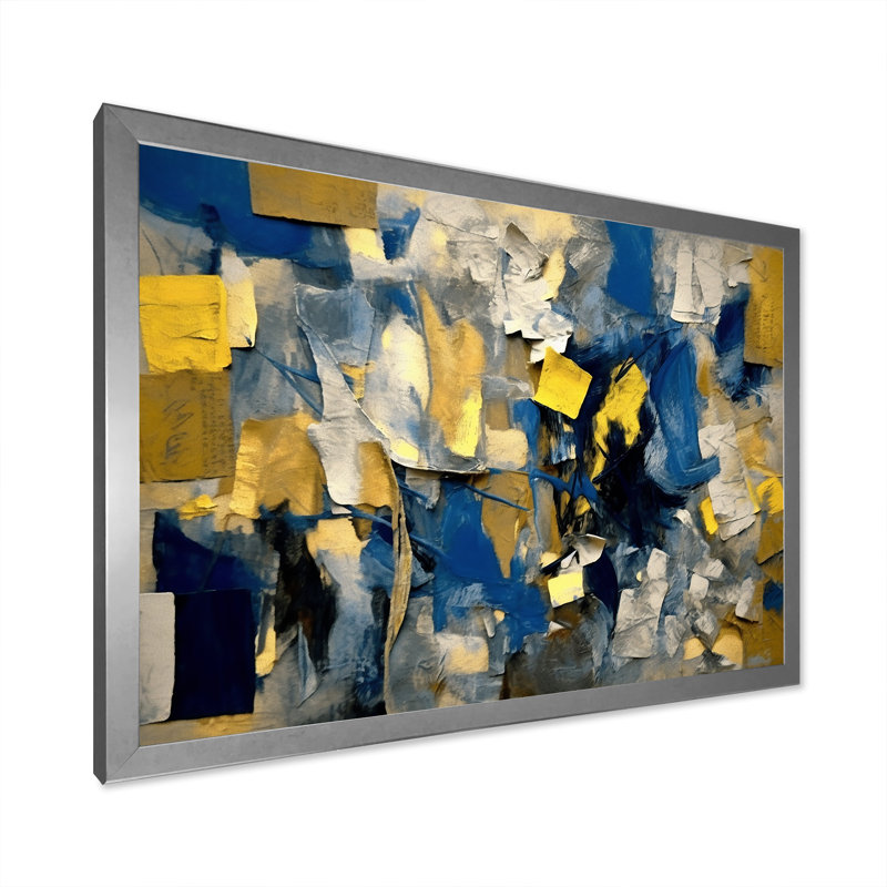 " Jazz Interchange I ", Silver Single Picture Framed, 12" H x 20" W x 1" D