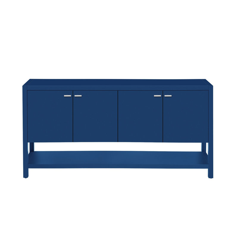 Functional Entryway Console Table with Ample Storage, Navy Blue