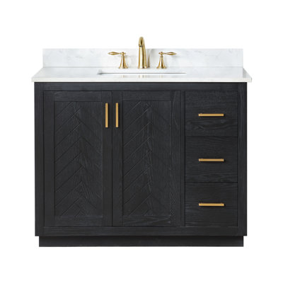 42'' Free Standing Single Bathroom Vanity with Cultured Marble Top -  Everly Quinn, D278D984E45A423E8A3B4BFB83CC1F58