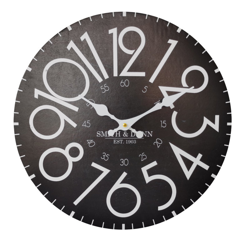Horloge murale en bois manufacturé