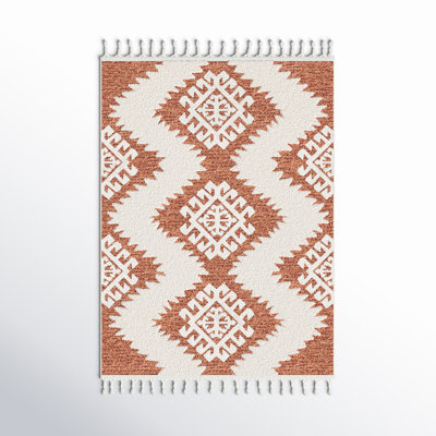 Demartino Southwestern Orange/Ivory Area Rug