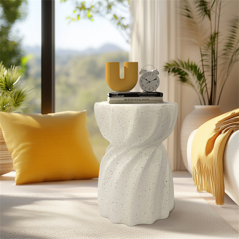 Aubria Drum End Table