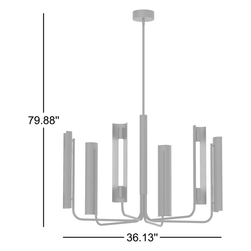 Carson 6 - Light LED Chandelier, Midnight Black