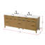 Meuble-lavabo double 84 po en teck miel-119513600