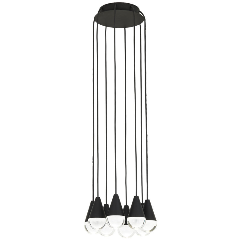 Cupola 8 - Light LED Pendant, Nightshade Black