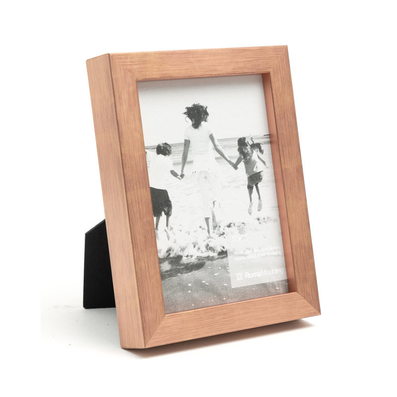 Cadre photo simple en bois doré, 8" x 10", Rose