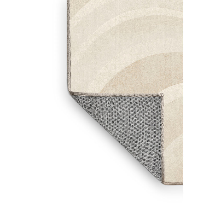 Tapis beige lavable à la machine Parkdale, 2 x 4