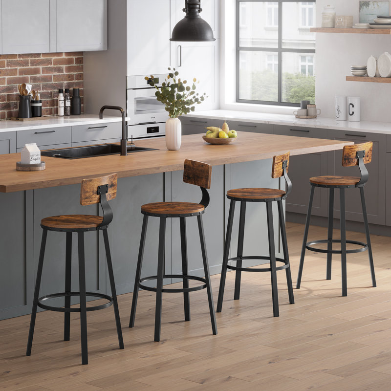 Brookdale Stool, Rustic Brown/Black, Bar Stool (28.7" Seat Height)