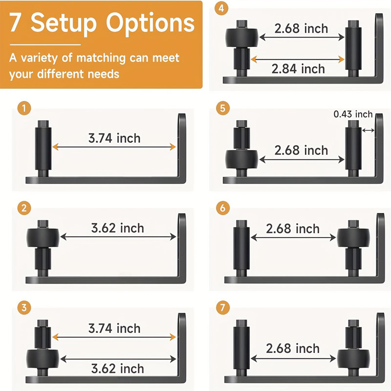 New Upgrade Sliding Barn Door Bottom Adjustable Floor Guide Roller, Barn Door Guide Sets
