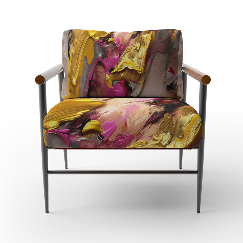 Fauteuil d'appoint Creel, Noir, noir, noir, noir