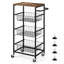35.4'' H x 16.1'' W Utility Cart with Wheels