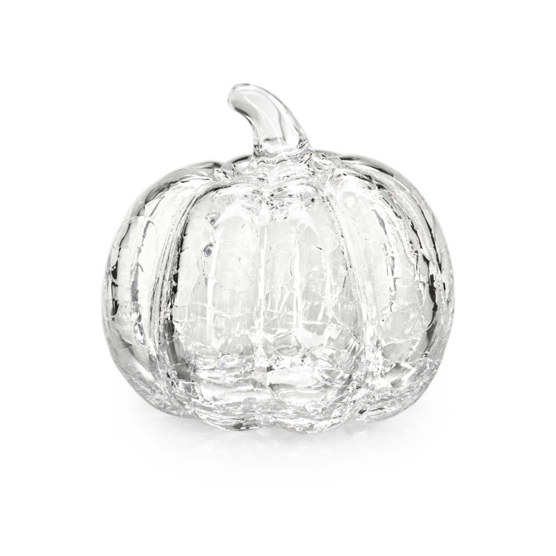 Crackle Pumpkin, 4.75"W x 4.75"D x 3.88"H