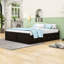Structure de lit plateforme en bois 6 tiroirs grand format, peu encombrant-741362235