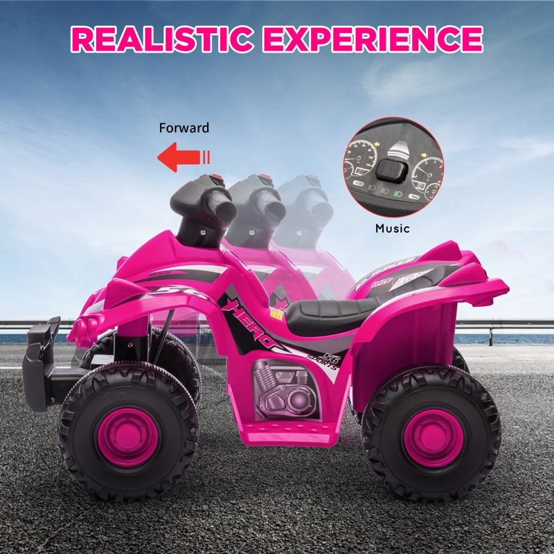 HOMCOM Battery Powered Ride On, Pink