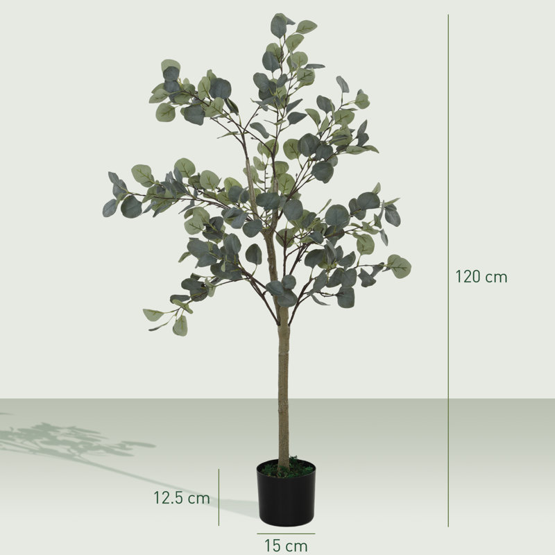 120cm Faux Eucalyptus Plant in Cement Pot