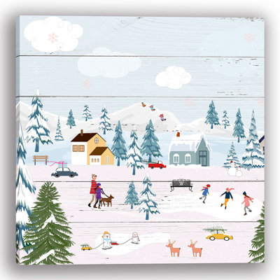 Winter Village Fun – Holiday Season Wall Art