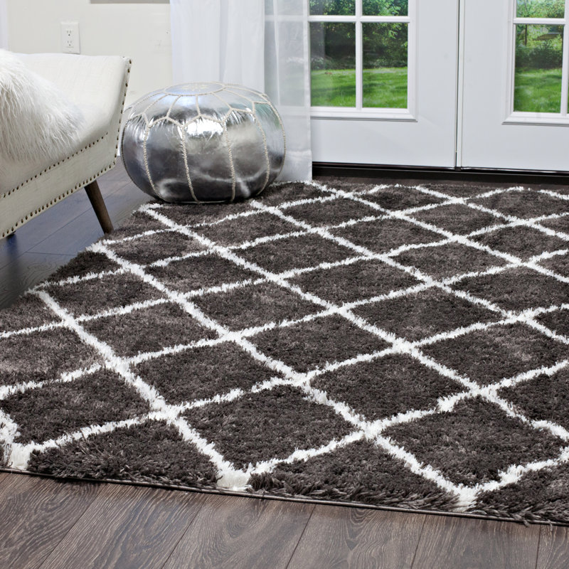 Tapis gris foncé Sarith, Rectangle 5 pi 2 po x 7 pi 2 po
