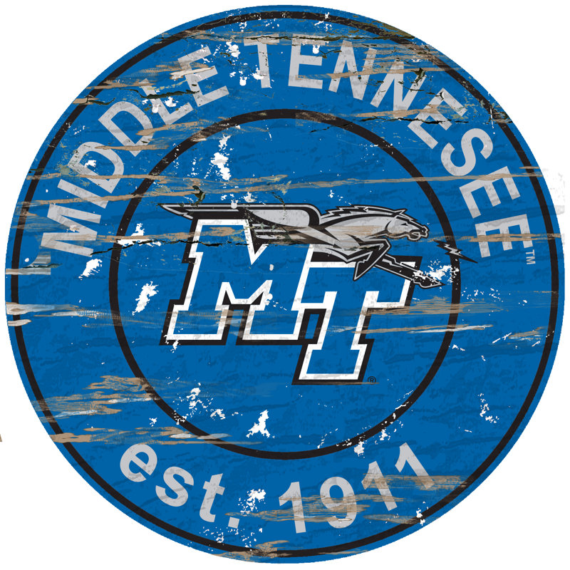 NCAA Wall Decor on Wood, Middle Tennessee State University