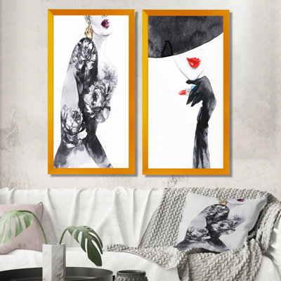 Portrait of a Stylish Mannequin IV - Ensemble de 2 peintures sur toiles