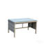 Table basse d'extérieur 1 table basse avec verre trempé transparent