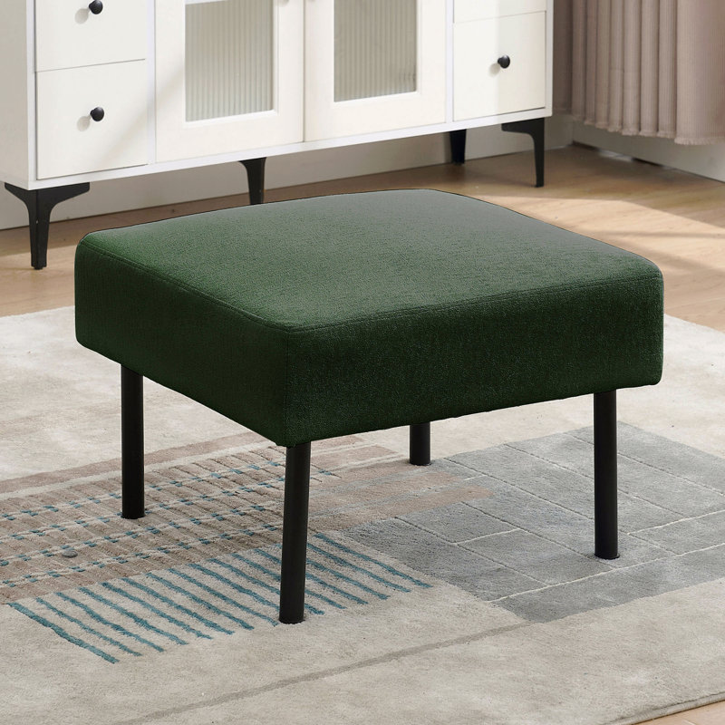 Repose-pieds rembourré en tissu, pour le salon / la chambre à coucher, Vert