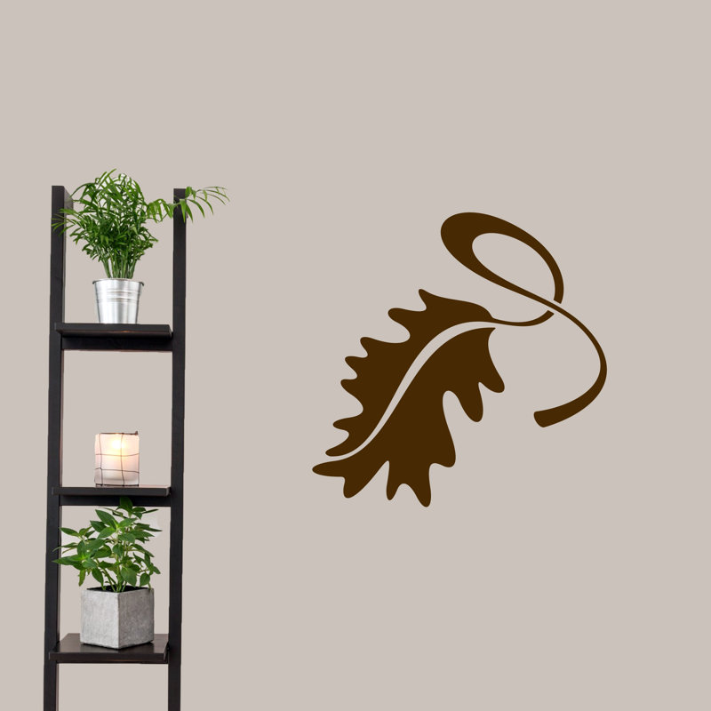 Décalcomanie murale en feuille Holsworthy, Brun chocolat