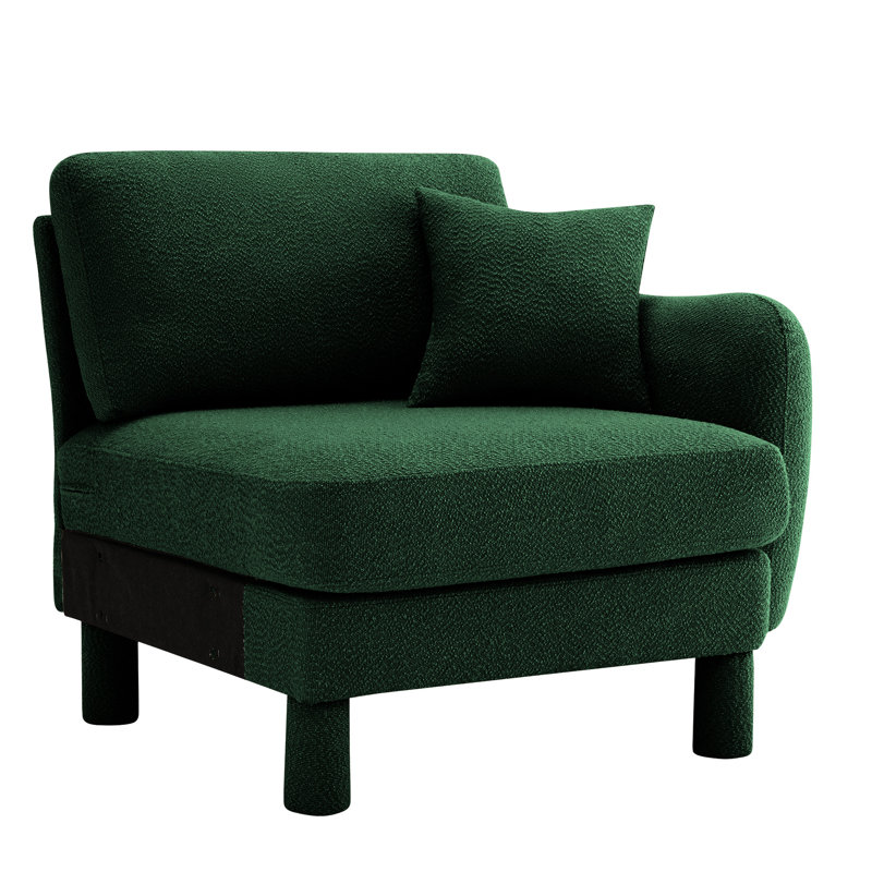 Simple - siège avec coussin, pieds cylindriques, coussin de dossier doux, idéal pour les coussins paresseux du dimanche, temps tranquille