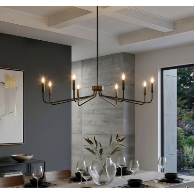 Maroneia 38" W 8-Light Dimmable Candle Style Chandelier