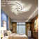 Led Ceiling Light 2042K-5 102 Cm, 200W With Remote Control Light Color/ Brightness Adjustable Dimmable Acrylic Shade Coffee Color Painted Metal Frame Ceiling Lamp Light Fixture Lamp A+