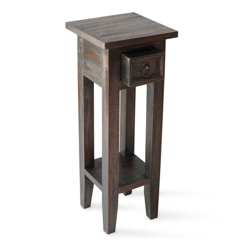 Giffin Solid Wood End Table, Brown