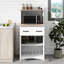 Armoire de cuisine en bois avec garde-manger et micro-ondes avec tiroir de rangement