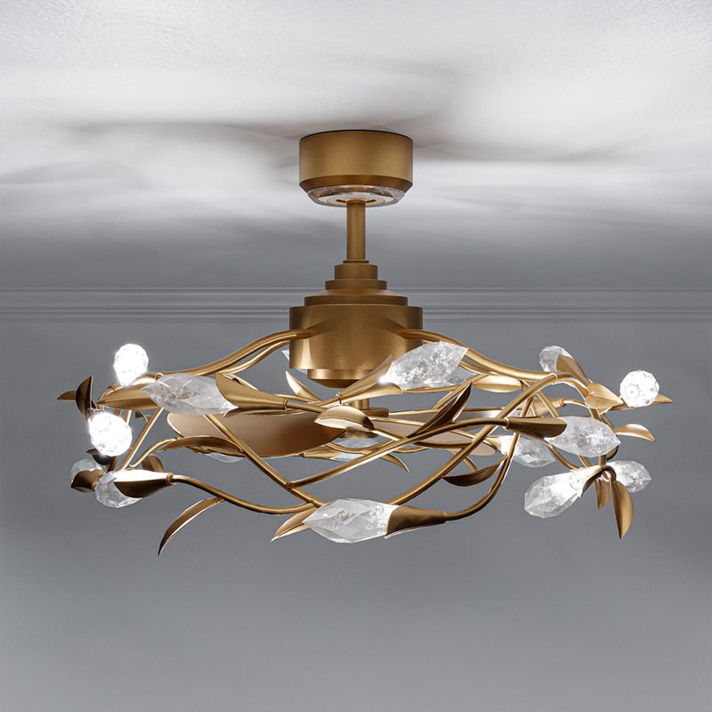 Secret Garden 20 Light Crystal LED Fandelier, French Gold