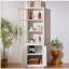 75.25'' Tall Display Cabinets and Two Triangle Sided Bookshelves, 92.9'' Wide Retro Style Wall Suit with Glass Doors, for Hallways, Living room, Office, Studio or Workspace - White