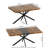 55.11" -70.86"Retro Rectangular Stretch Dining Table,  Top And Black Relief Plate, Black Fine Sand Cross Iron Foot Base Dining Table, With Storage Box.-359742665