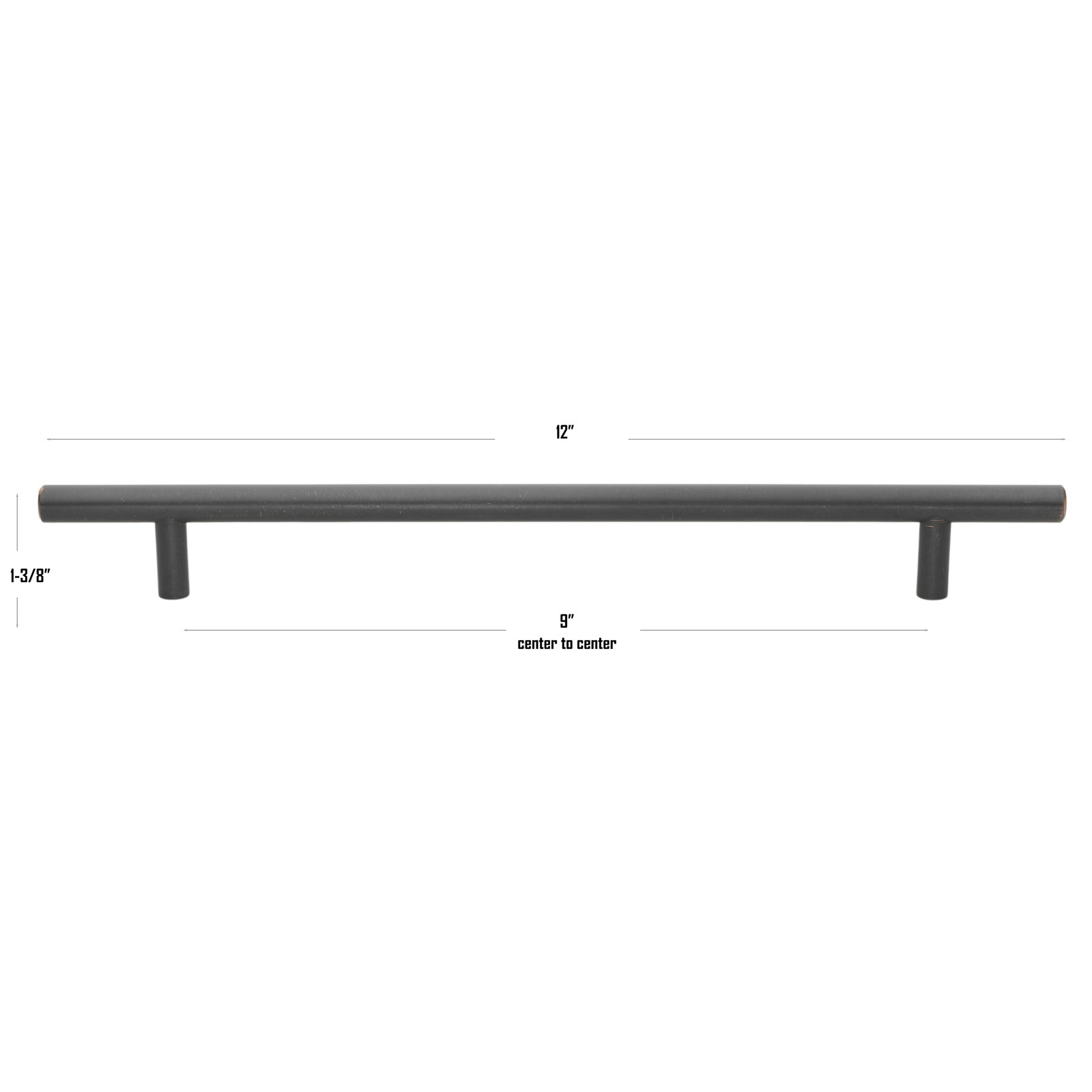 Roman Bar Pull, Oil Rubbed Bronze, 9"