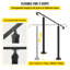 Hand Rails for Outdoor Steps, Wrought Iron Railing, Porch and Stair Railing Kit-263943959
