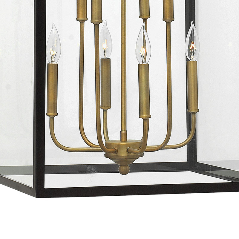 Jeremie 8 - Light Lantern Rectangle Chandelier, Bronze