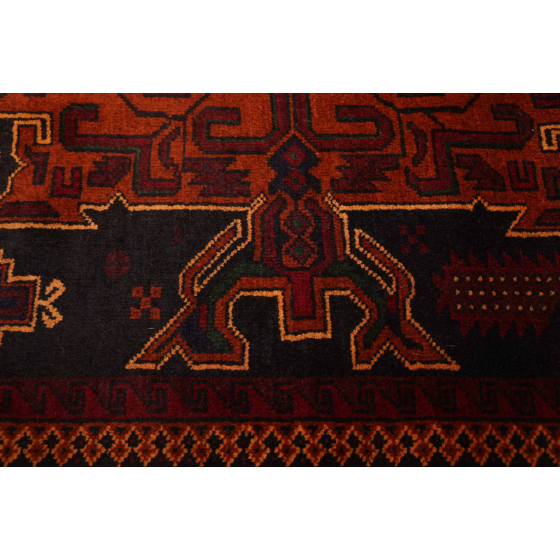 Tapis noir Teimani 4 pi 0 po x 6 pi 7 po
