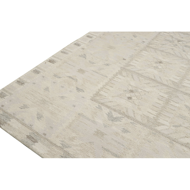 Scandinavian Wool Geometric Area Rug, Rectangle 6' x 9'