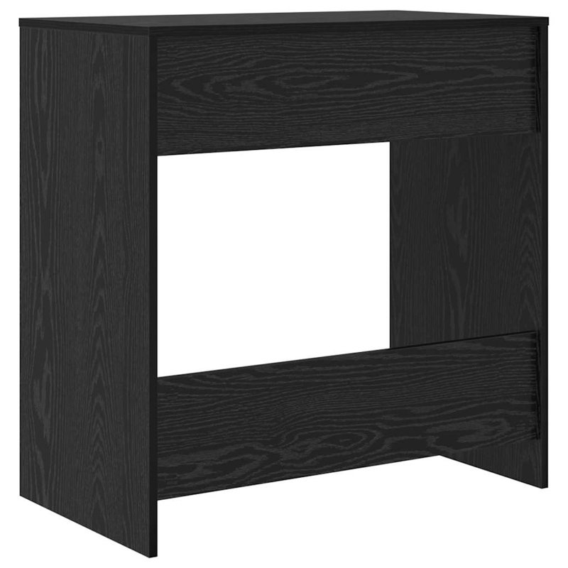 Desk With Shelf 77.5 X 43 X 79 Cm Engineered Wood, Black Oak